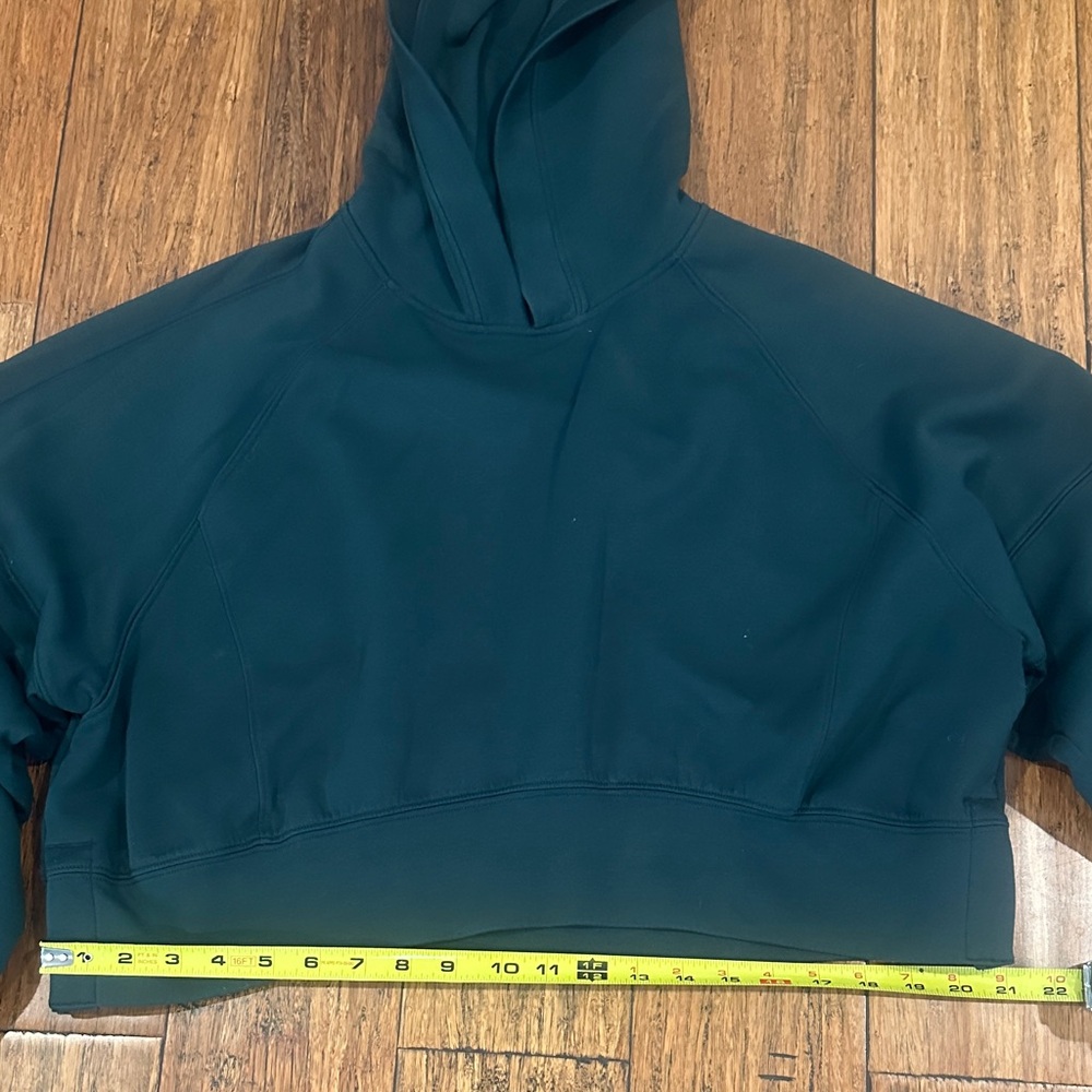YPB Dark Green Cropped Hoodie by Abercrombie - Picture 3 of 6